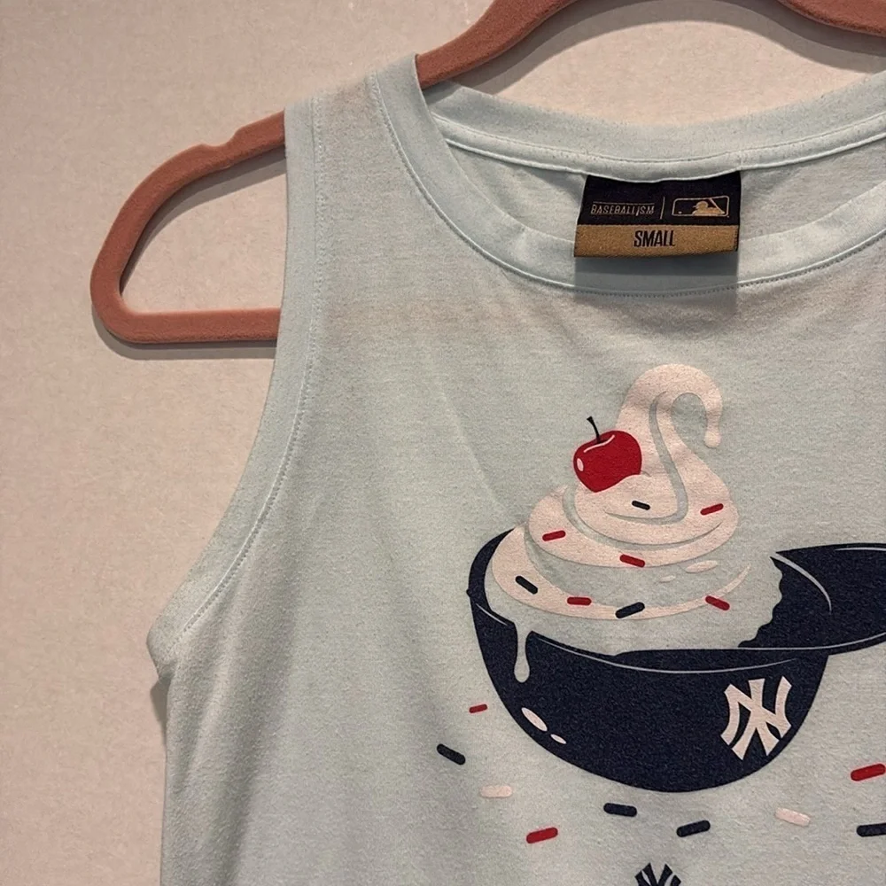 Baseballism - New York Yankees women’s tank top.  Ice cream. Baseball. Small